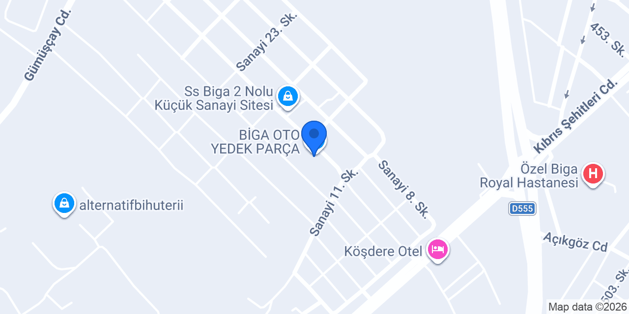 BİGA ATLAS TİCARET konumu