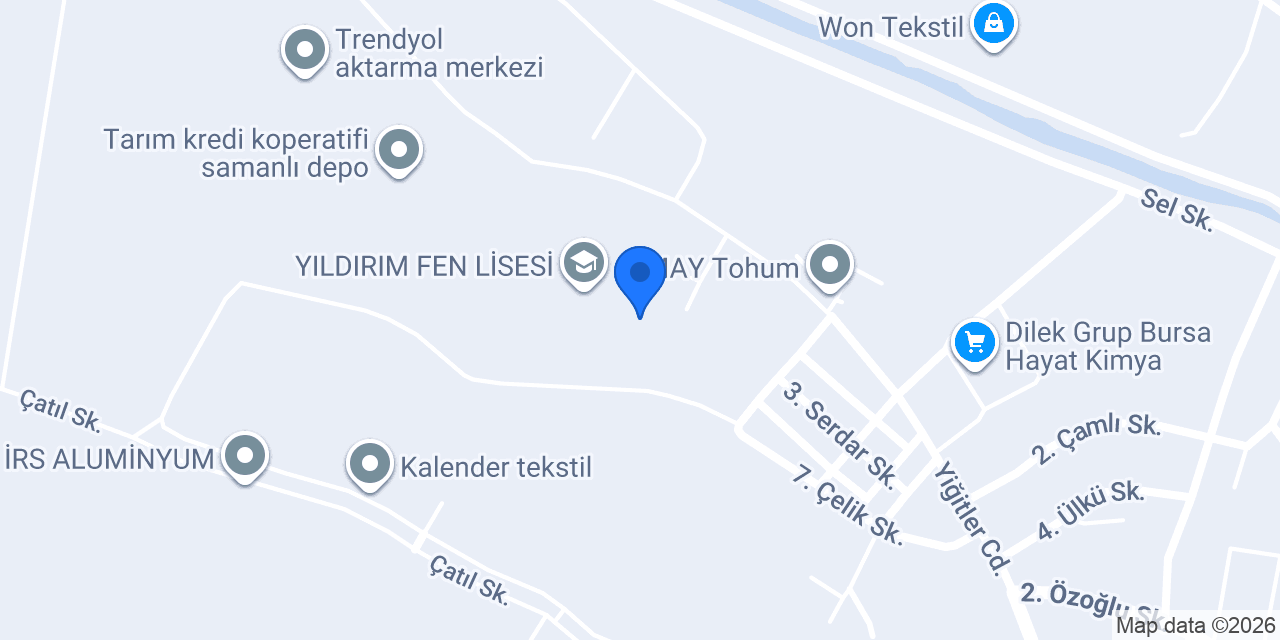 Samanlı Latif Dört Çelik Ortaokulu konumu