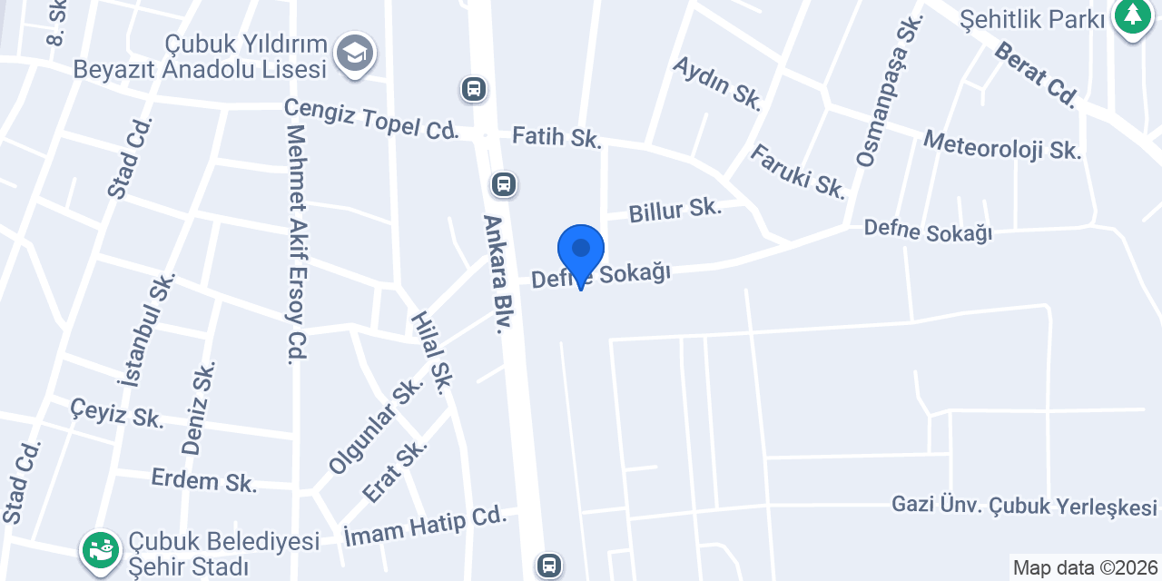 Çubuk Mesleki Eğitim Merkezi konumu