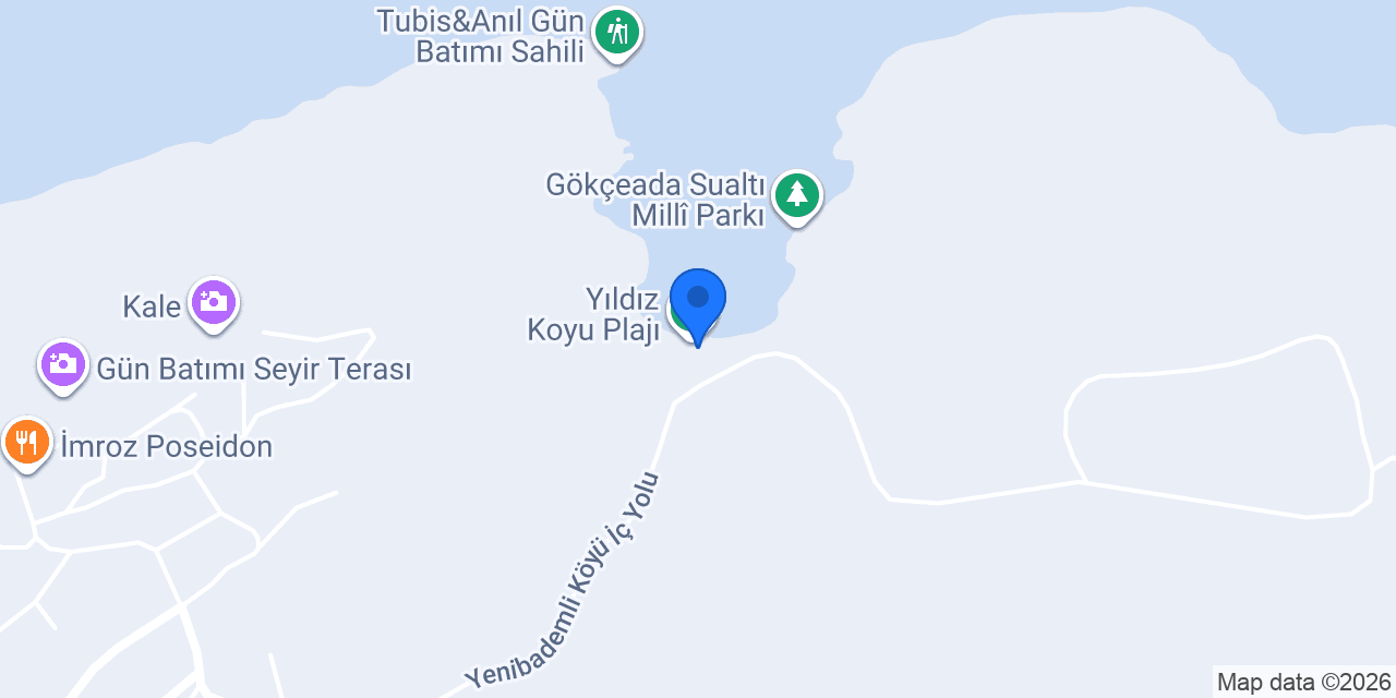 Yıldız koy Arkadia Kamp Alanı konumu