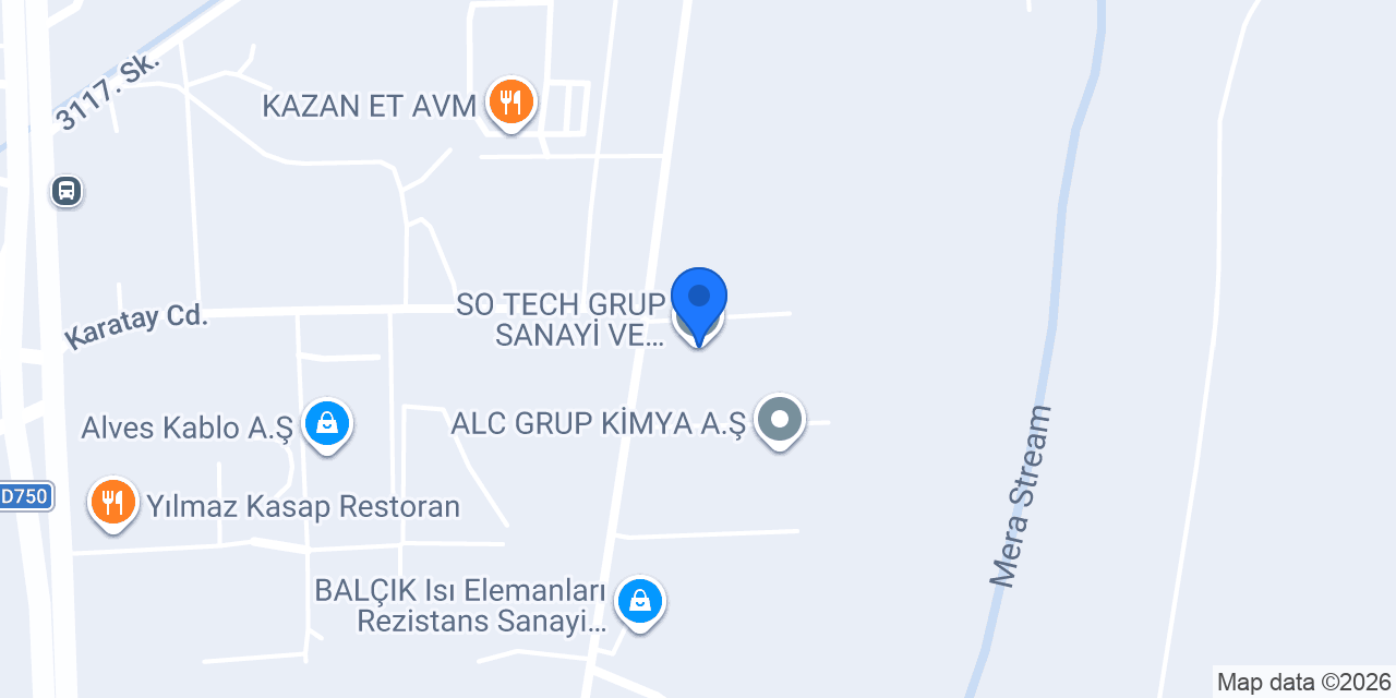 SO TECH GRUP SANAYİ VE TİCARET LTD. ŞTİ. konumu