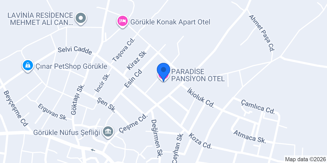 PARADİSE PANSİYON OTEL konumu