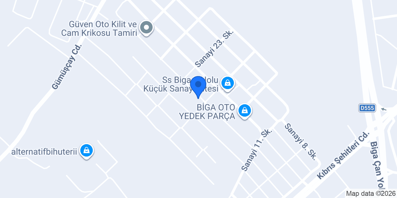 Biga Onur Cam Yapı Group konumu