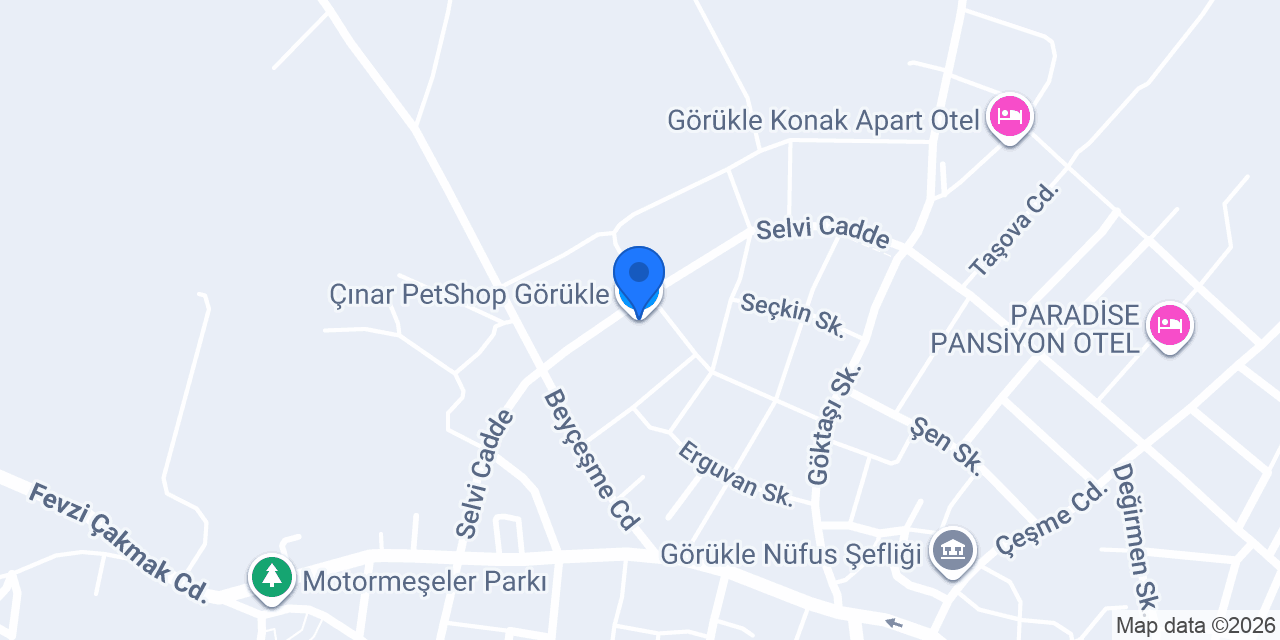 Çınar PetShop Görükle konumu