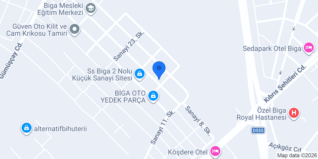 Kıratoğlu Rotbalans konumu
