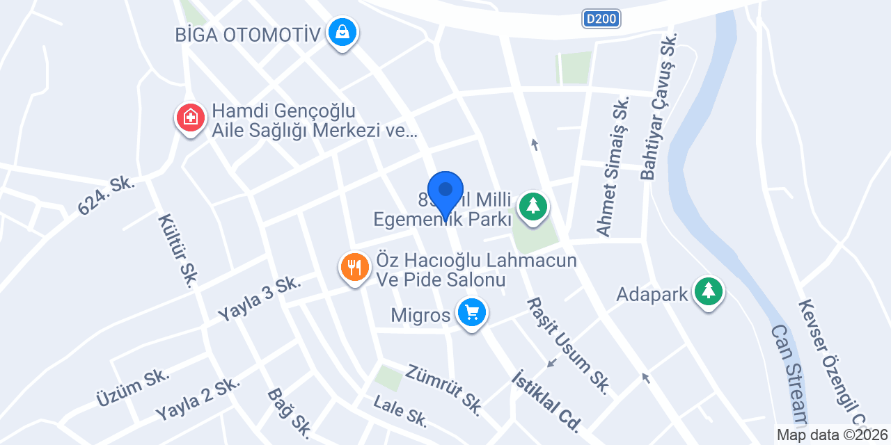 Artı Tabela konumu