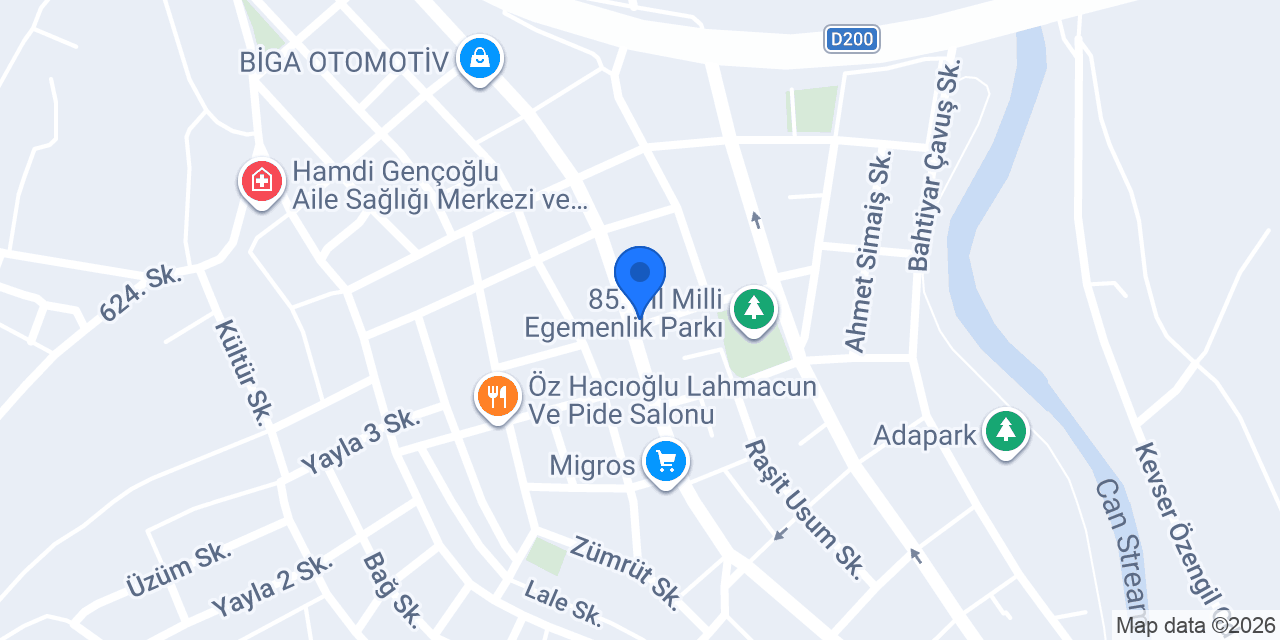 Biga Erenler Mobilya konumu