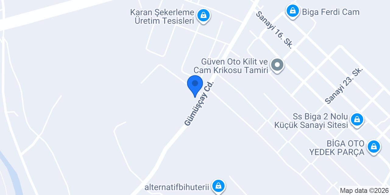 BİGA YAPI İNŞAAT MALZEMELERİ TİCARETİ konumu