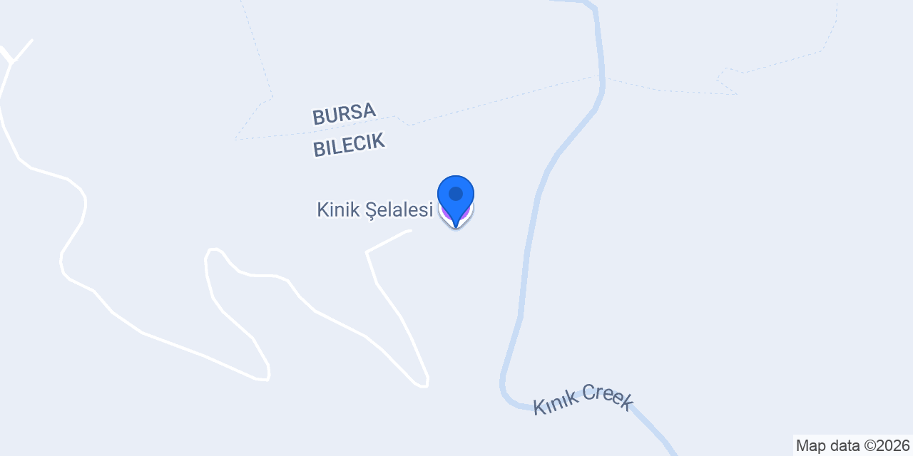Kinik Şelalesi konumu