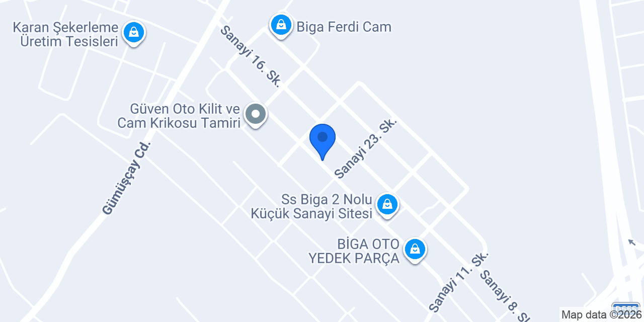 Bursa İtimat Biga Şubesi konumu