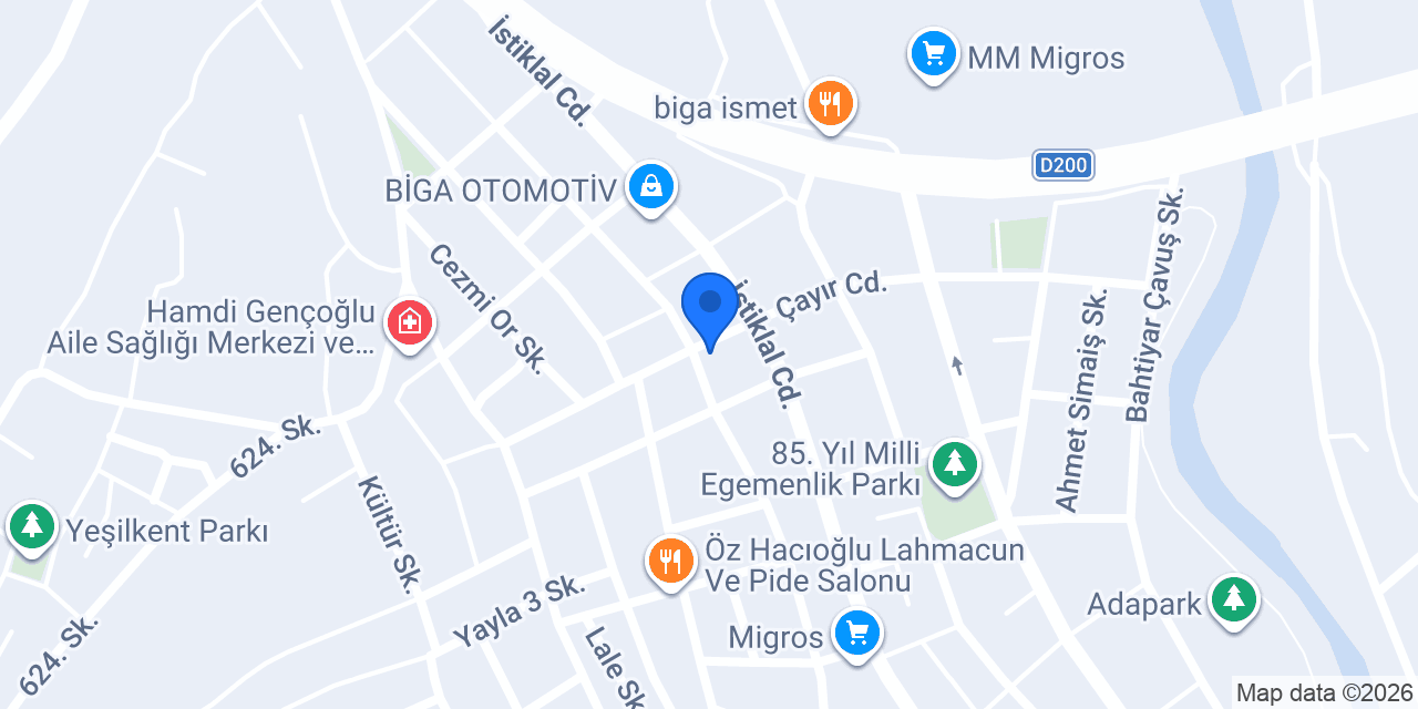 Biga Gün Isı konumu