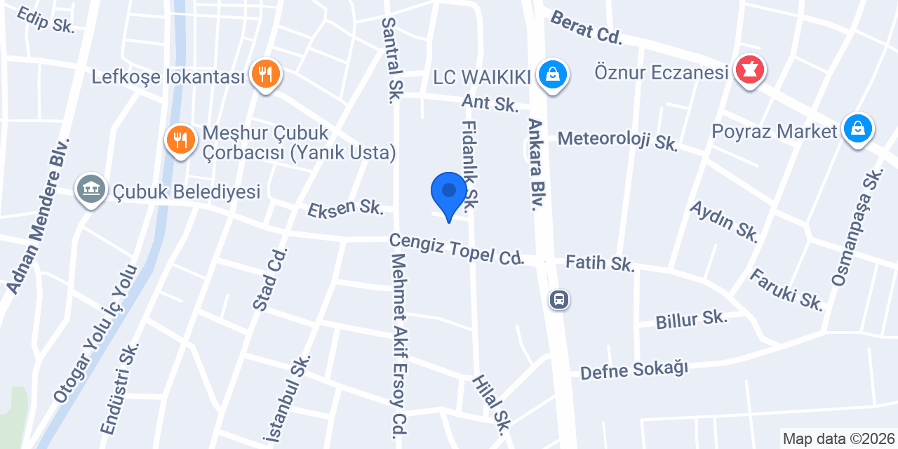 Taksi Çubuk konumu