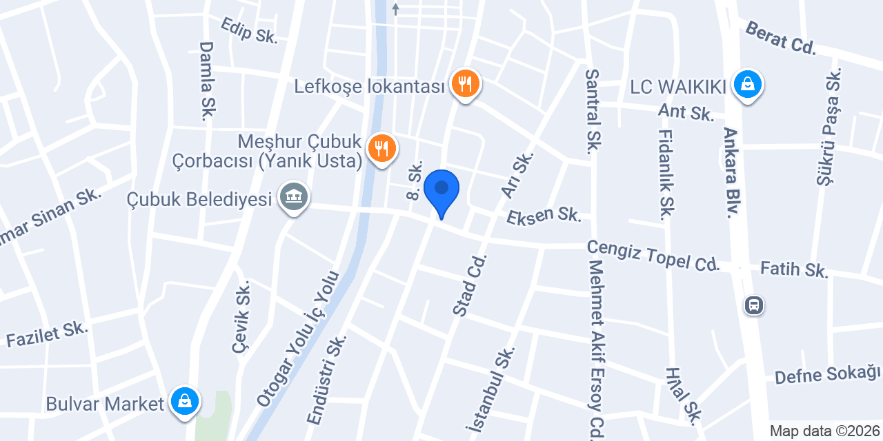 Çubuk Garaj Taksi konumu