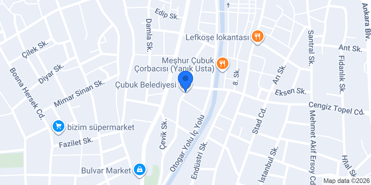 Çubuk Belediyesi konumu