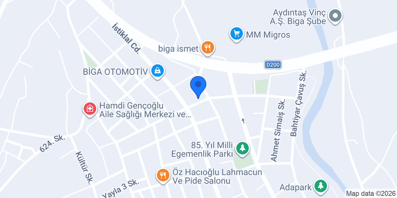 Burak Motor Biga konumu