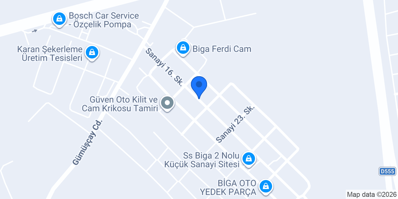 Biga Alper Oto Rotbalans konumu