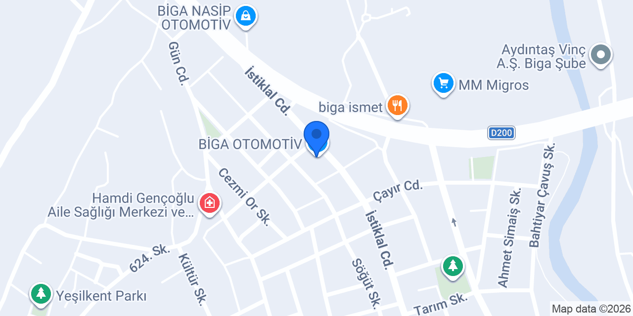 BİGA OTOMOTİV konumu