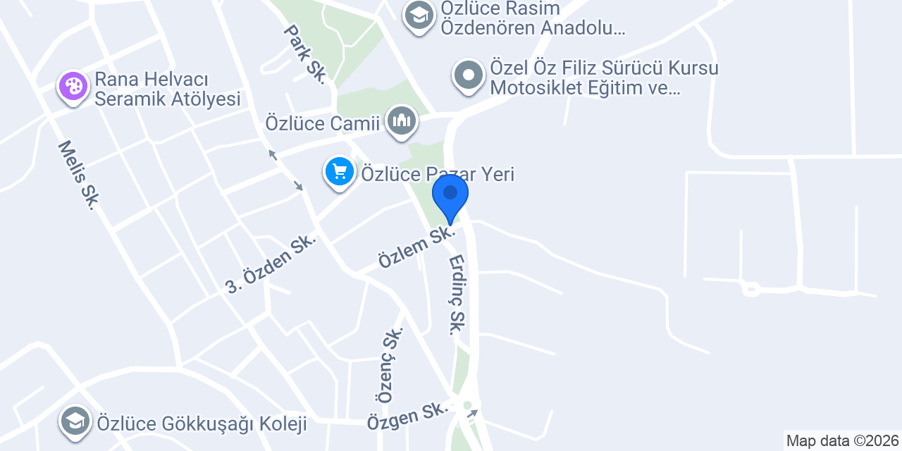 Özlüce Taksi Durağı konumu