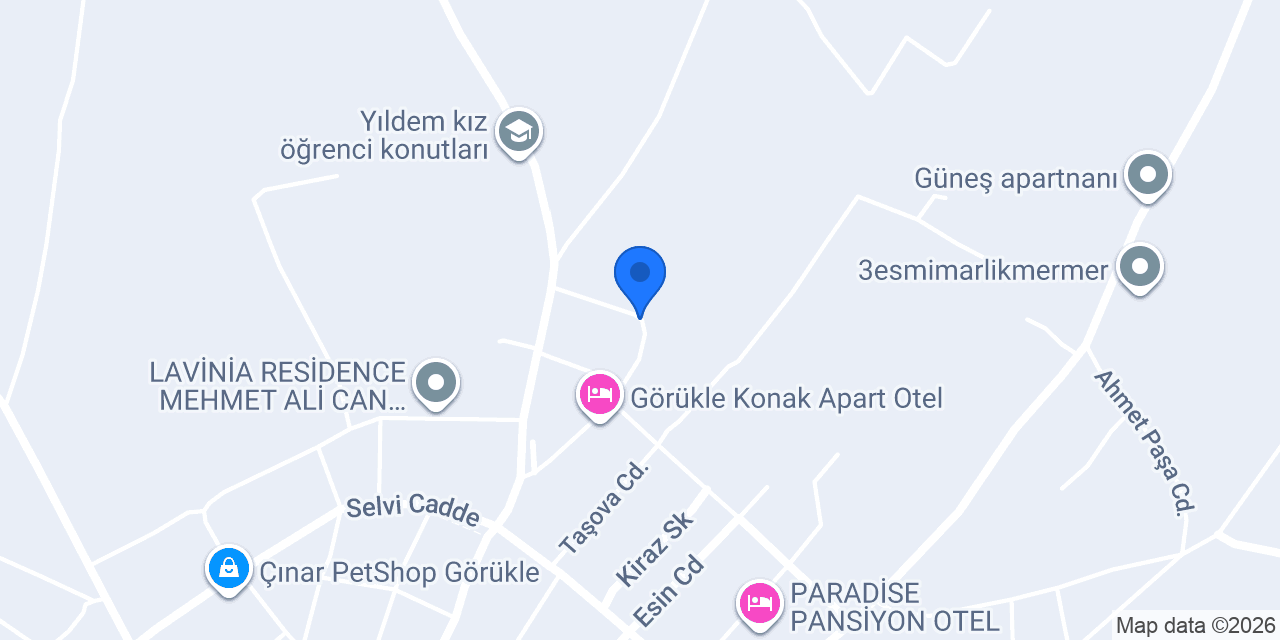 Görükle- Nilüfer Mermer granit inşaat konumu