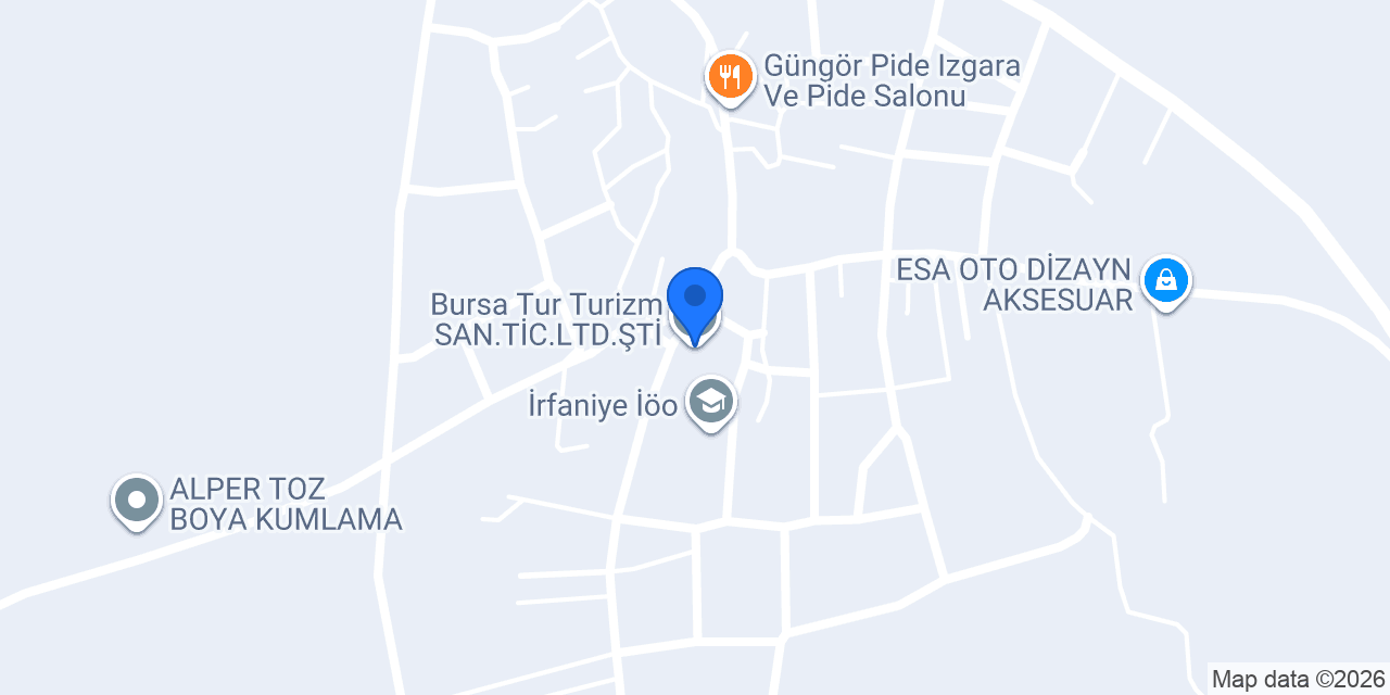 Bursa Tur Turizm SAN.TİC.LTD.ŞTİ konumu