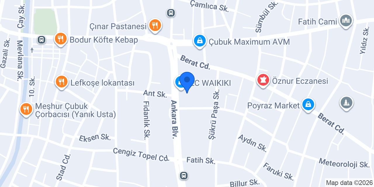 Çubuk Çiçekçi konumu