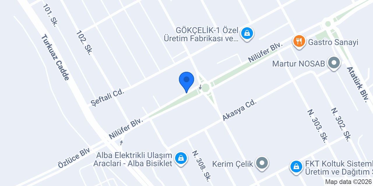Arventra Endüstriyel Ürünler Ltd.Şti konumu