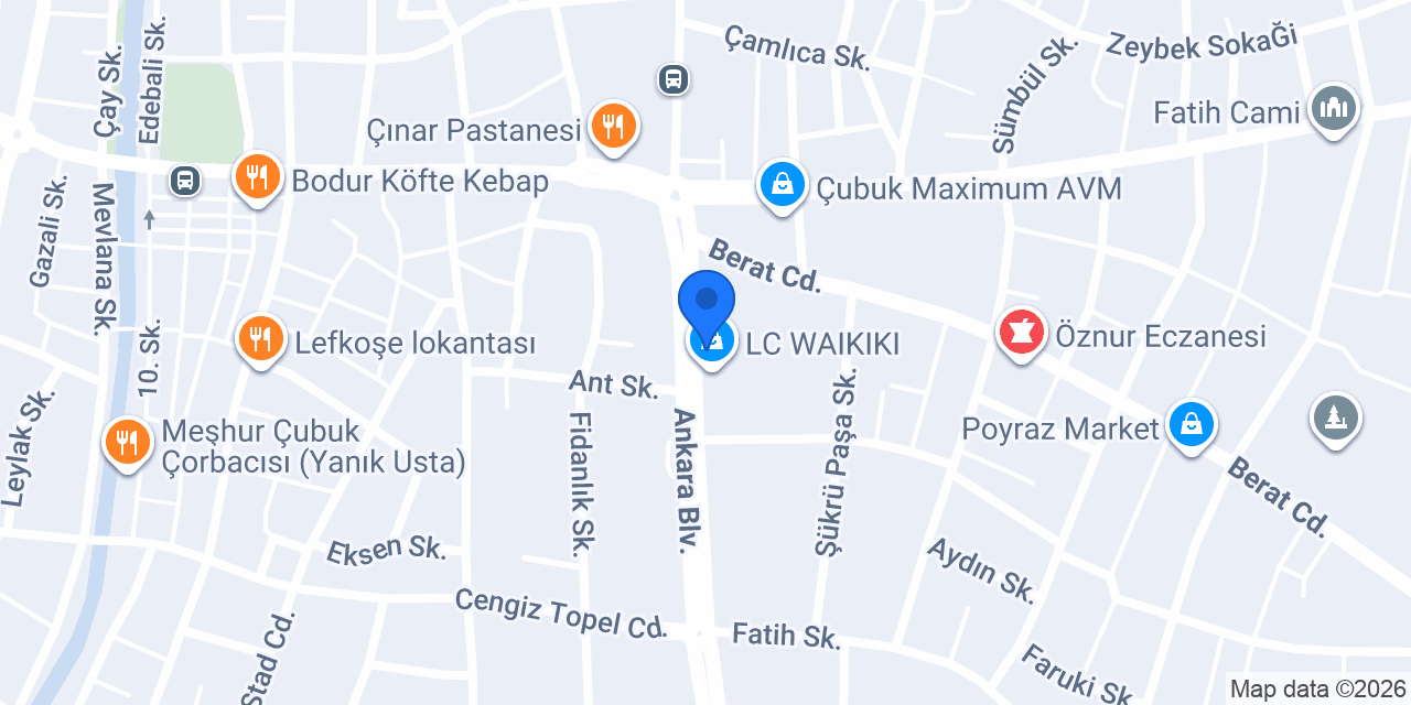 Kocalar Oto Lastik konumu