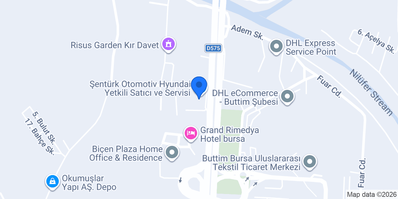 Şentürk Otomotiv Grup konumu