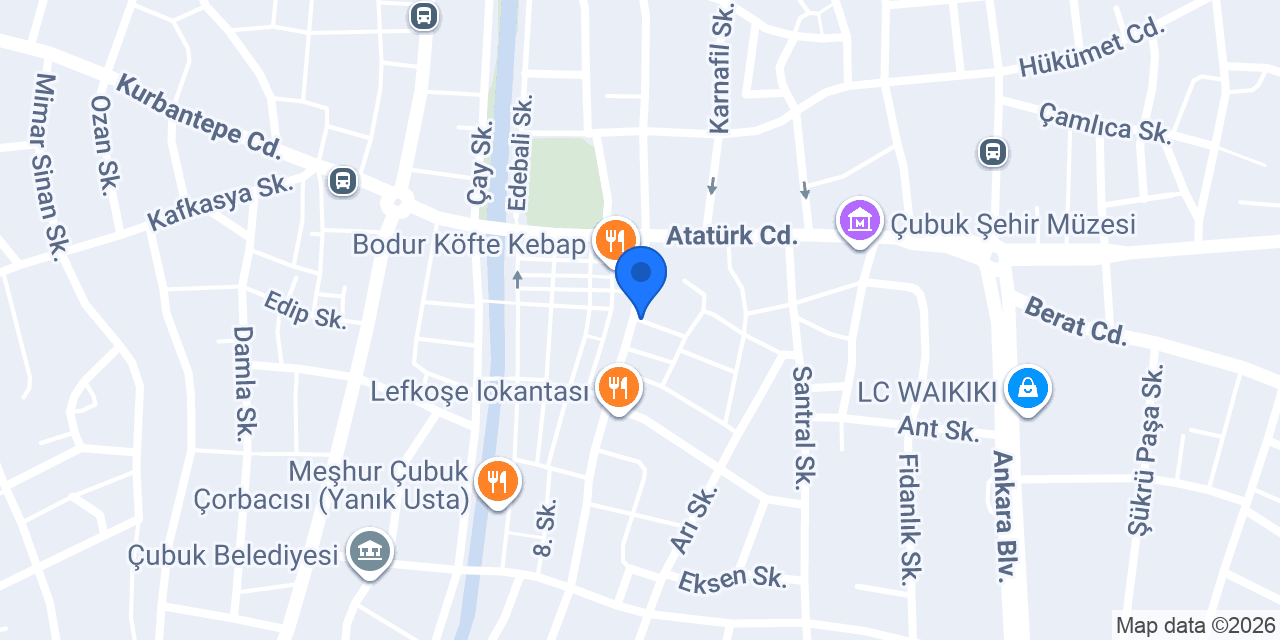 Çubuk İnci Taksi konumu