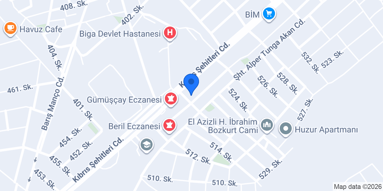 Yeni Eczane konumu