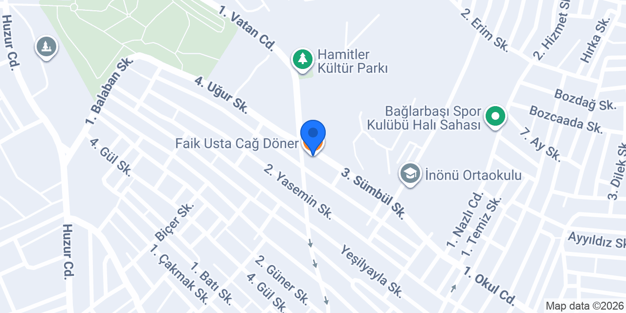 Faik Usta Cağ Döner konumu