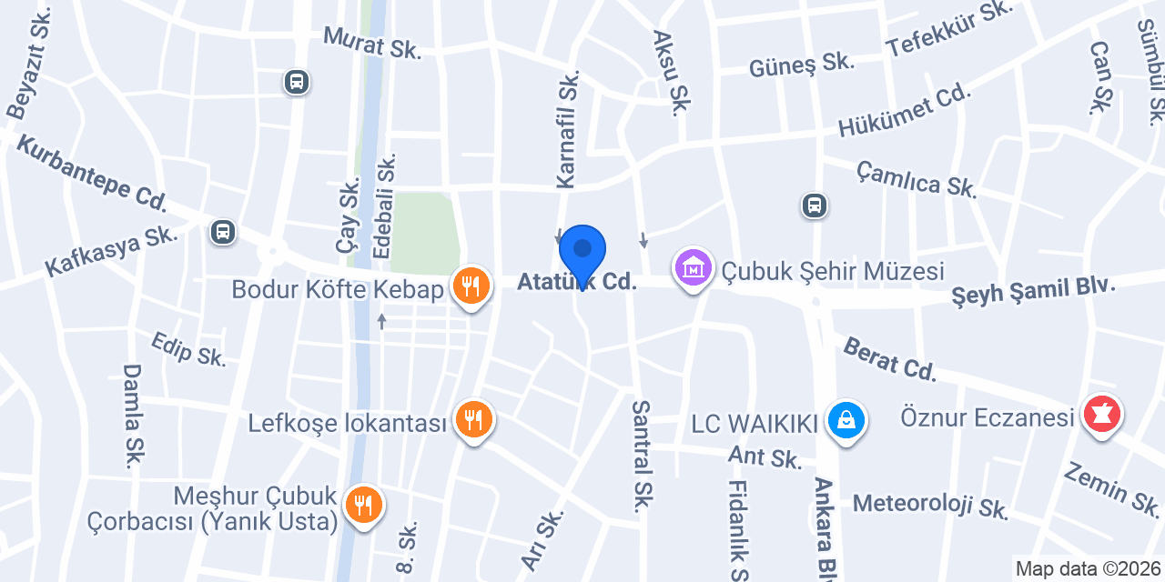 Pan Çiğ Köfte konumu