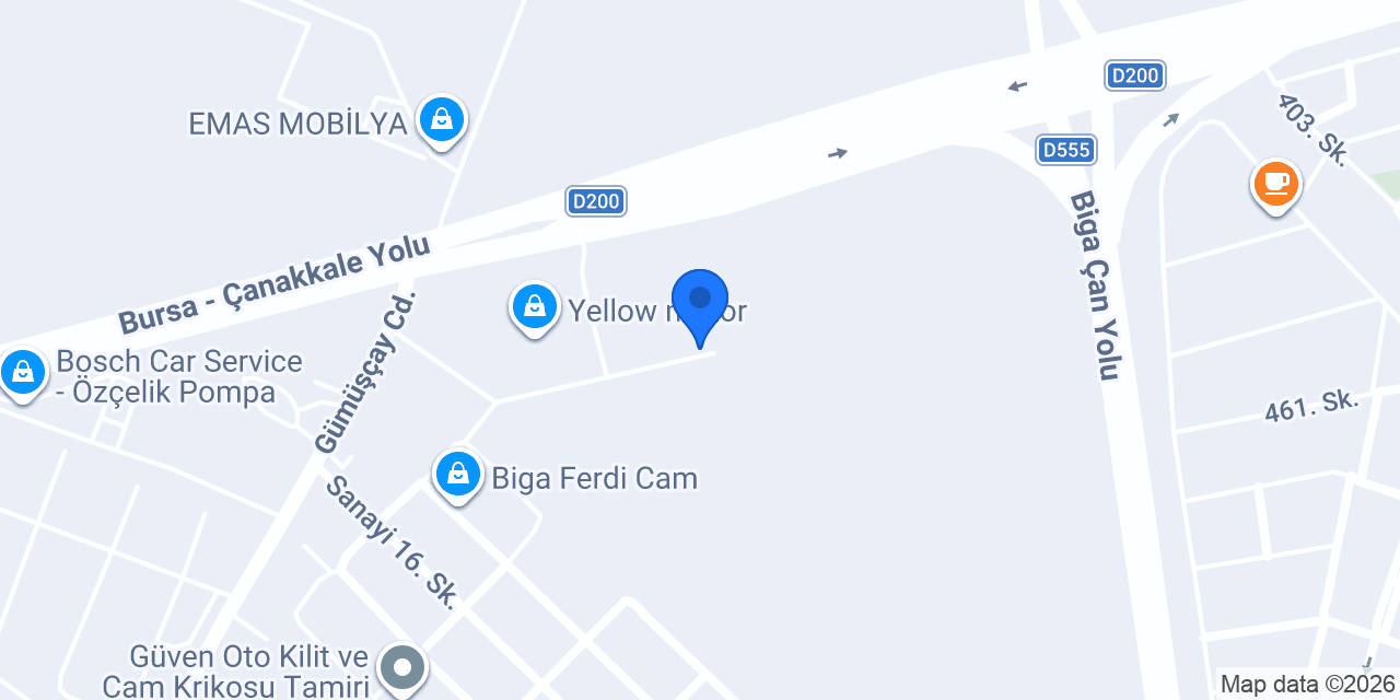 Çınar Motor Biga konumu