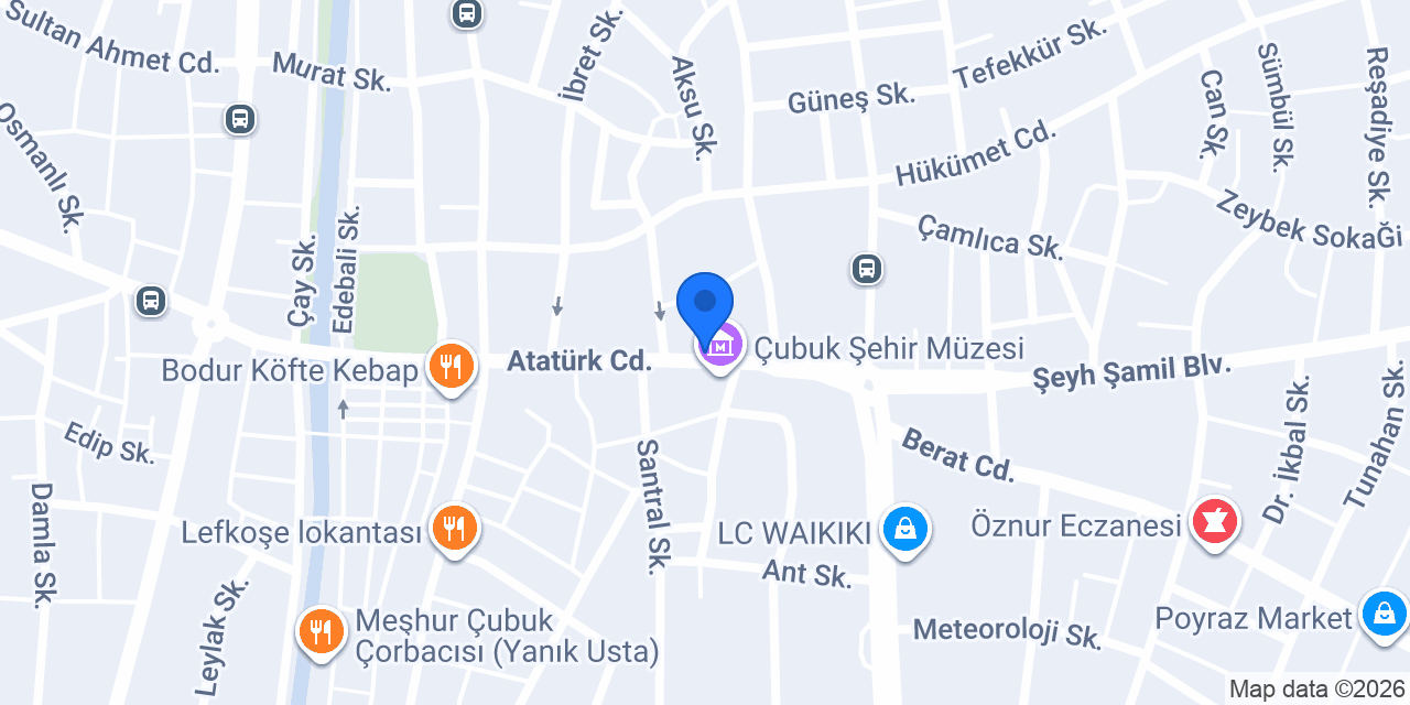 Kuveyt Türk Çubuk Şubesi konumu