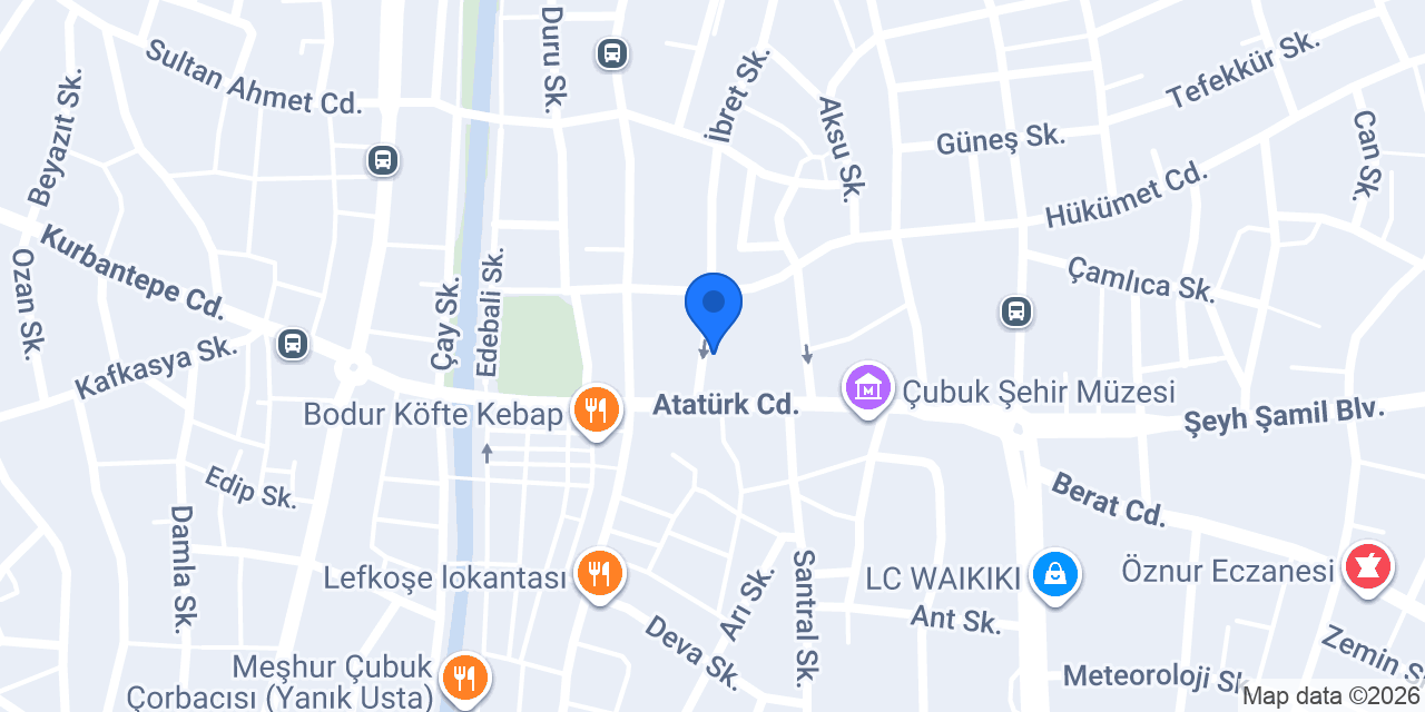 Akbank Çubuk Şubesi konumu