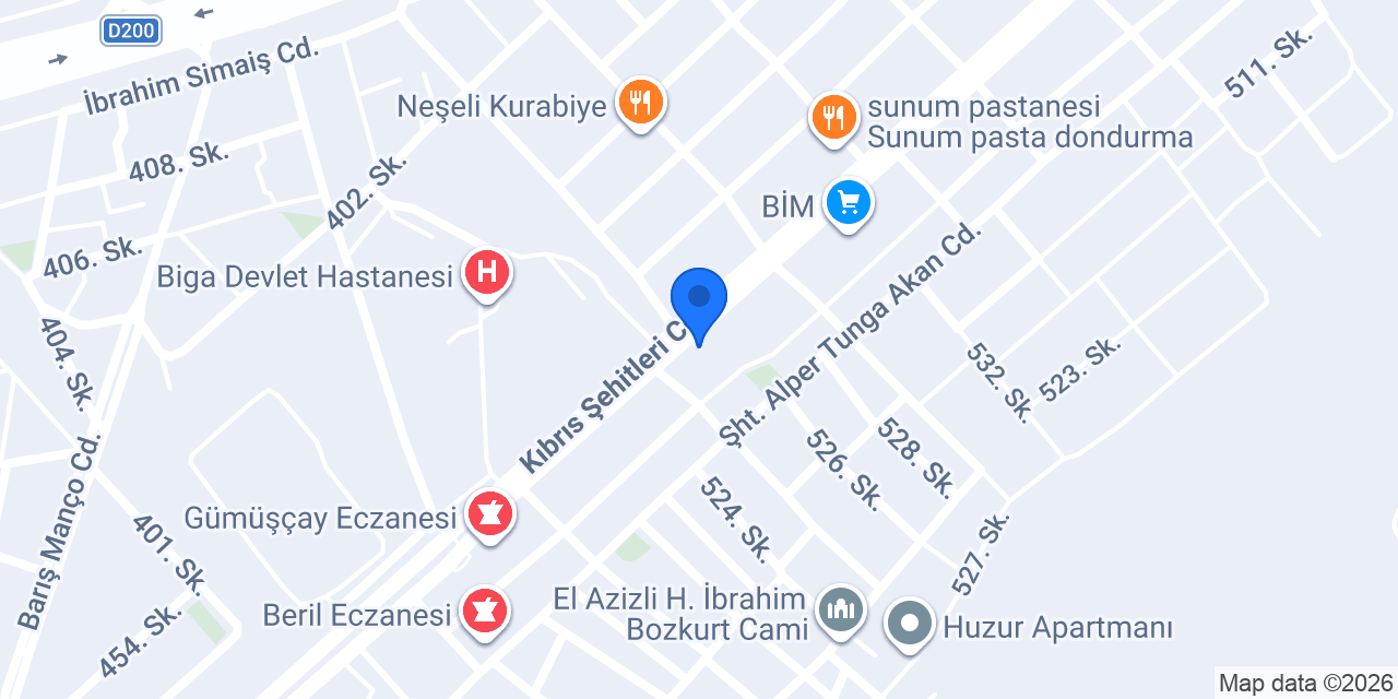 Altın Et Market konumu