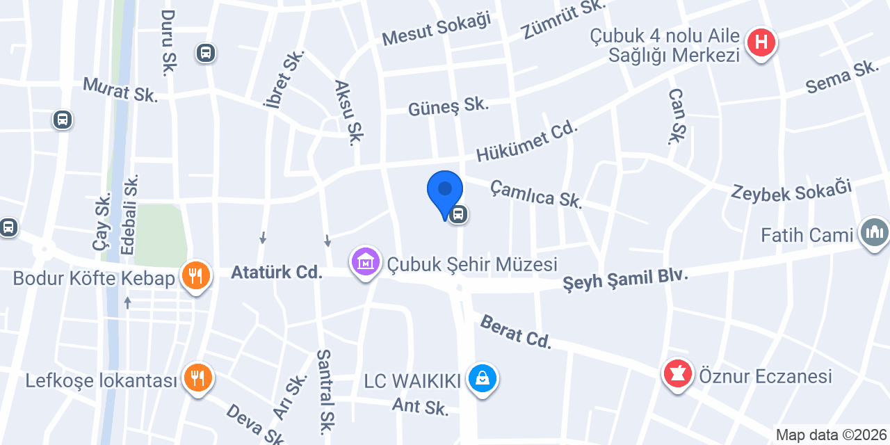 QNB Çubuk Şubesi konumu
