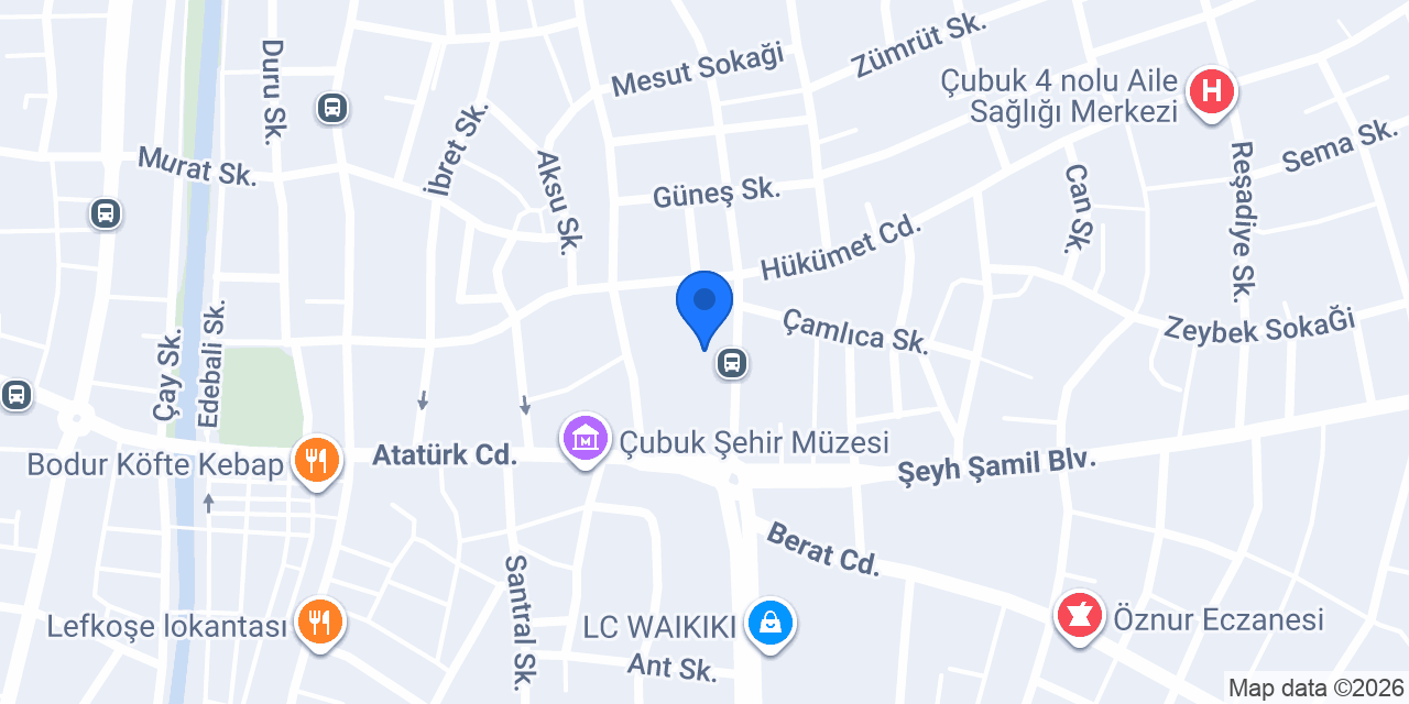 VakıfBank Çubuk Şubesi konumu