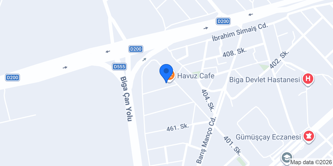 Havuz Cafe konumu