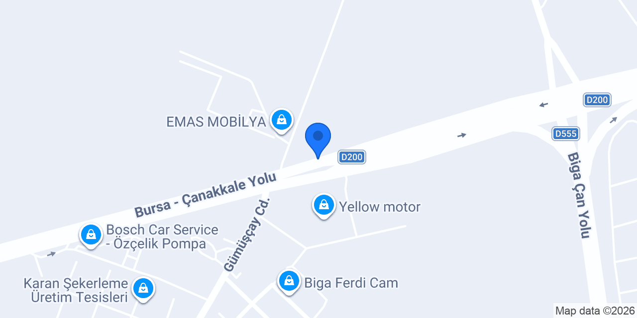 Biga Şevik Otomotiv konumu