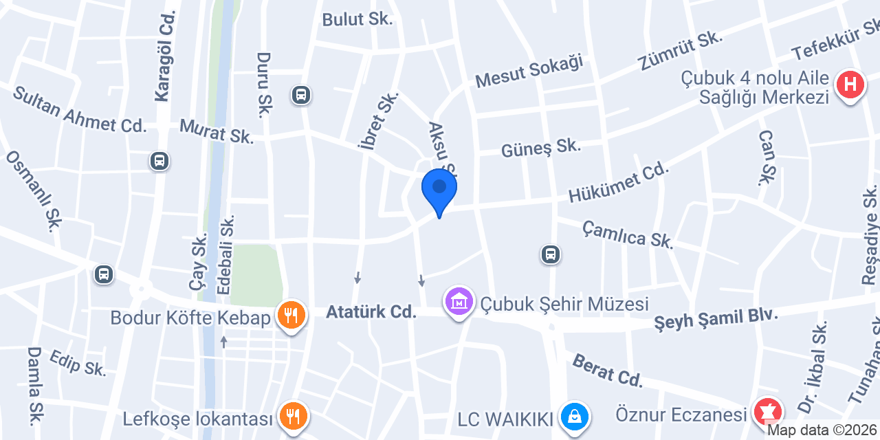 ÇUBUK 1. NOTERLİĞİ konumu