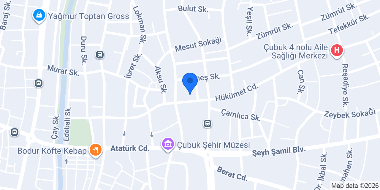 Çubuk İlçe Nüfus Müdürlüğü konumu