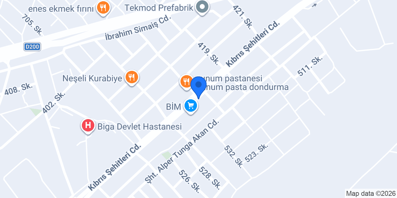 KUAFÖR YAĞMUR konumu