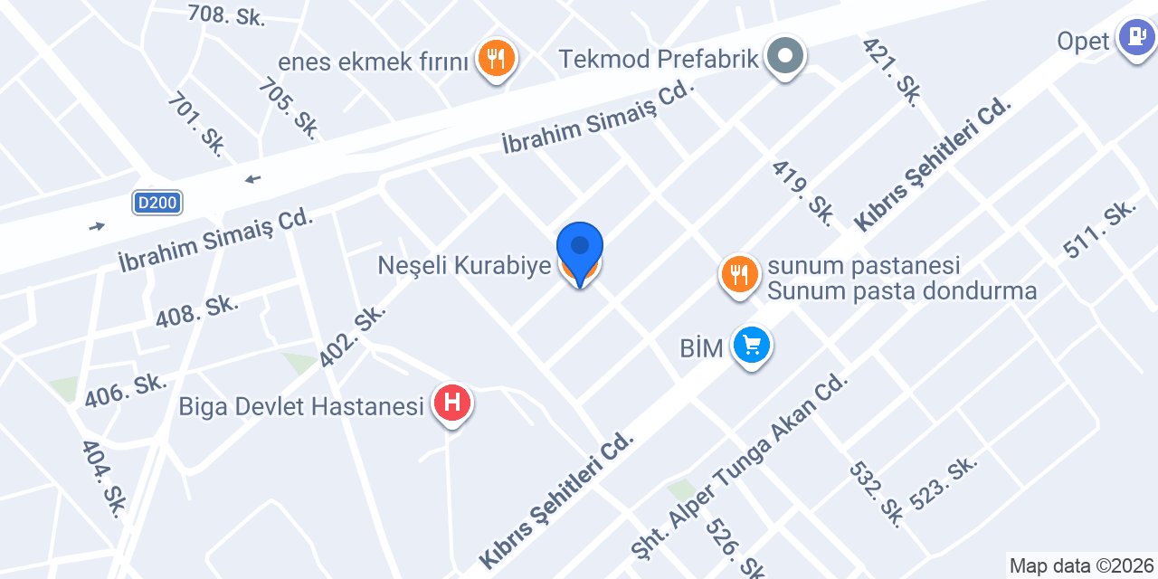 Neşeli Kurabiye konumu