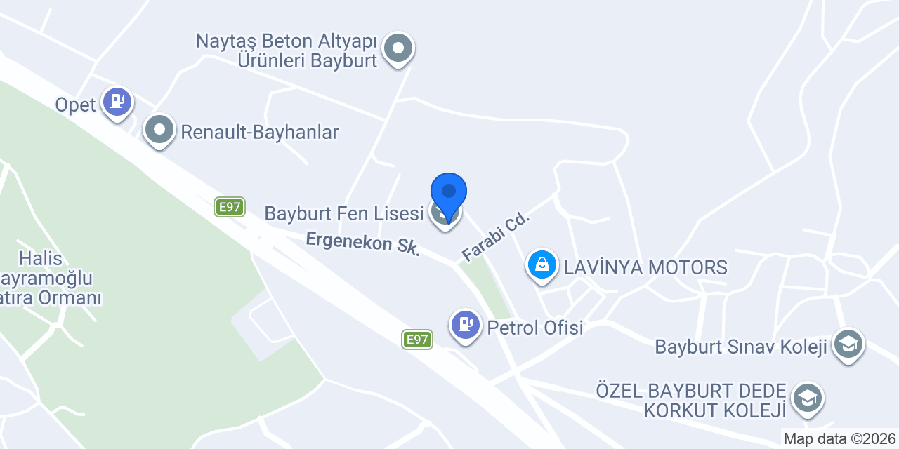 Bayburt Fen Lisesi konumu