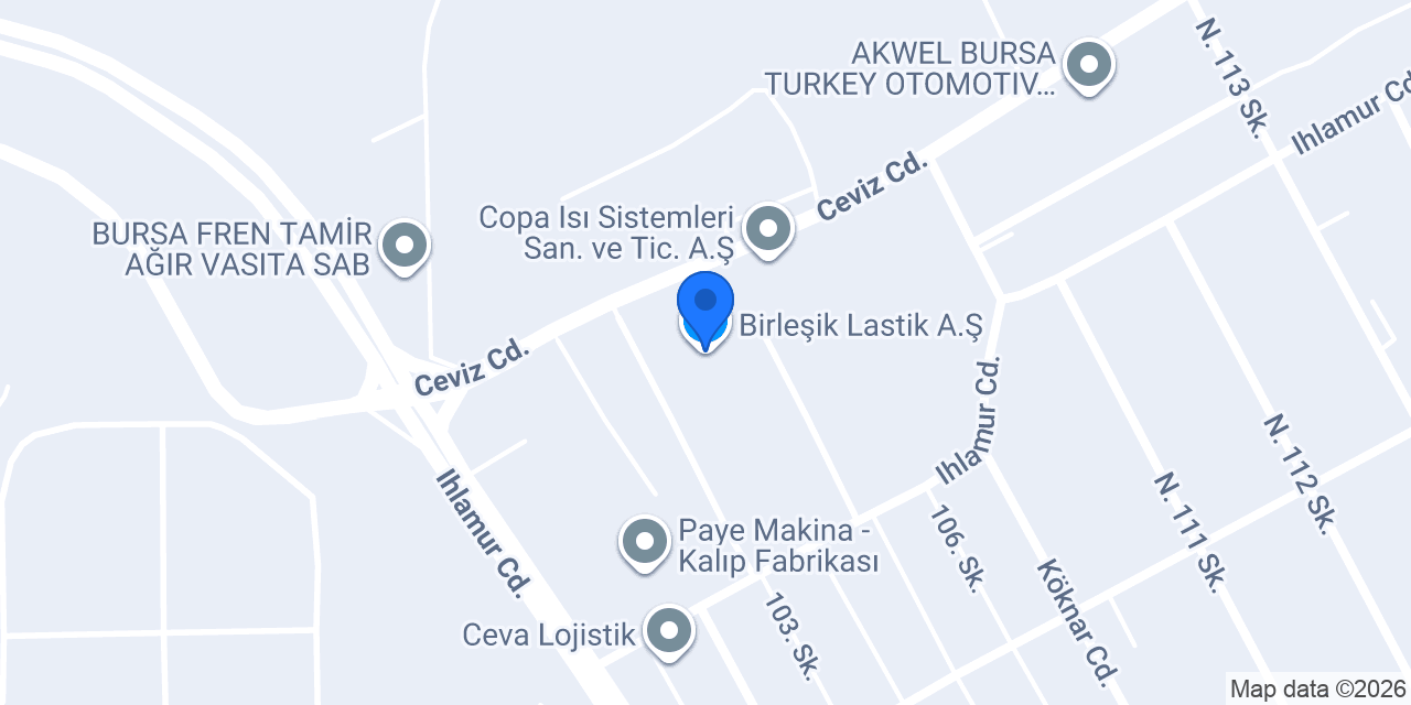 Birleşik Lastik A.Ş. konumu