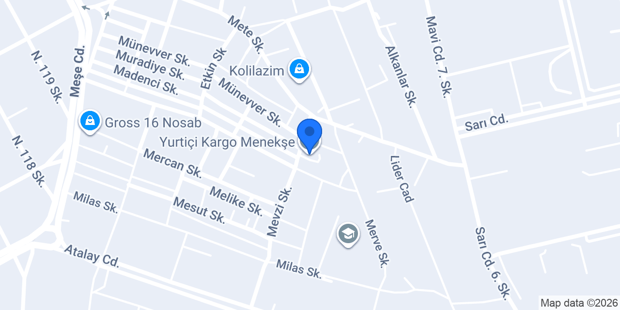 Yurtiçi Kargo Menekşe konumu