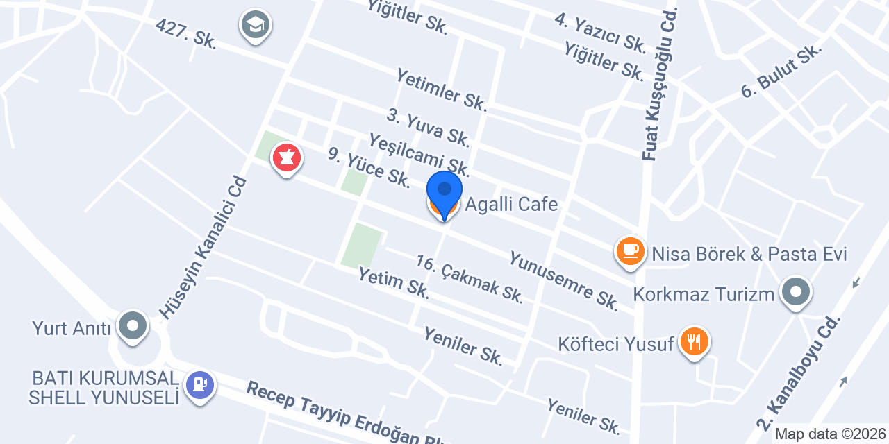 Agalli Cafe konumu