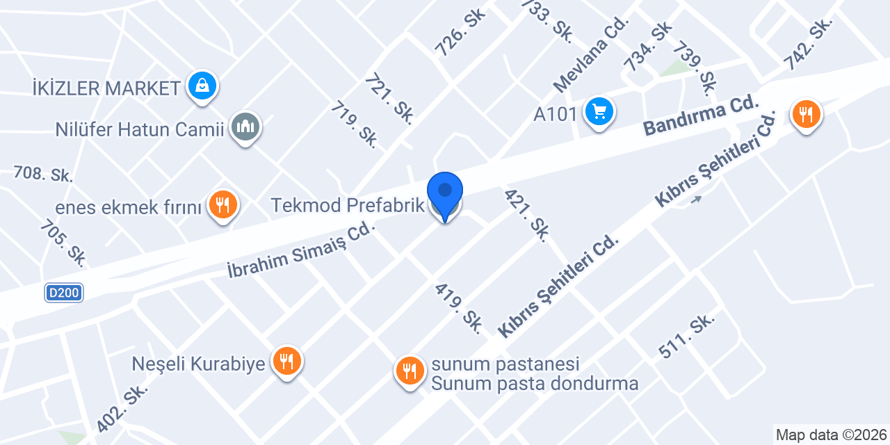 Tekmod Prefabrik konumu