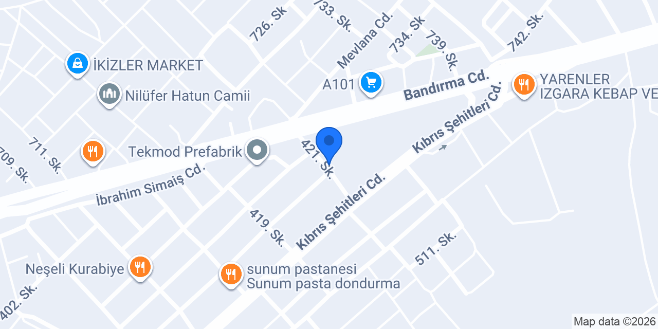 Barok Yapı Malzemeleri konumu